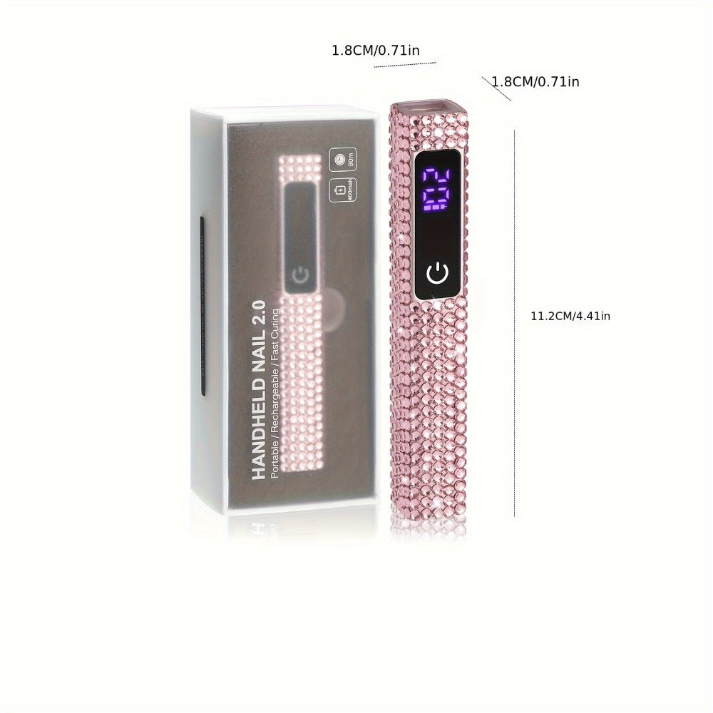 Cordless Nail Lamp Handheld 8X Fast Curing 395nm UV LED Gel Nail Dryer with LCD Touch Screen 20s 60s Timer — image 5