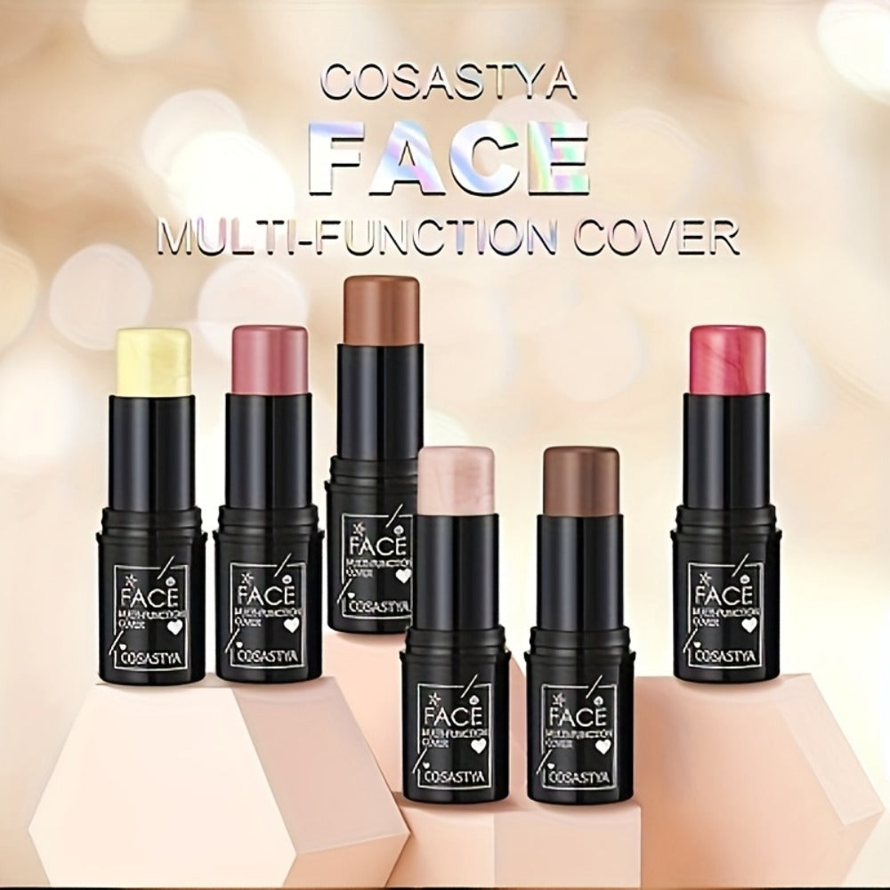 Blush Stick Makeup Set 6 Piece, 3-in-1 Waterproof Blush Eyeshadow Touch-Up Sticks, All-Day Glossy Shimmer — image 2