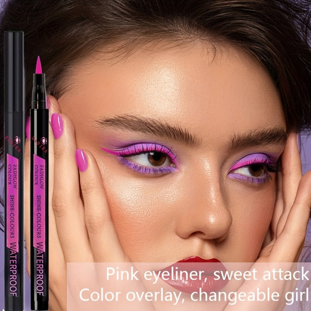 Fine-Tip Liquid Eyeliner Pen Set with Twelve Black and Bright Color Pens for Graphic Eye Looks — image 4