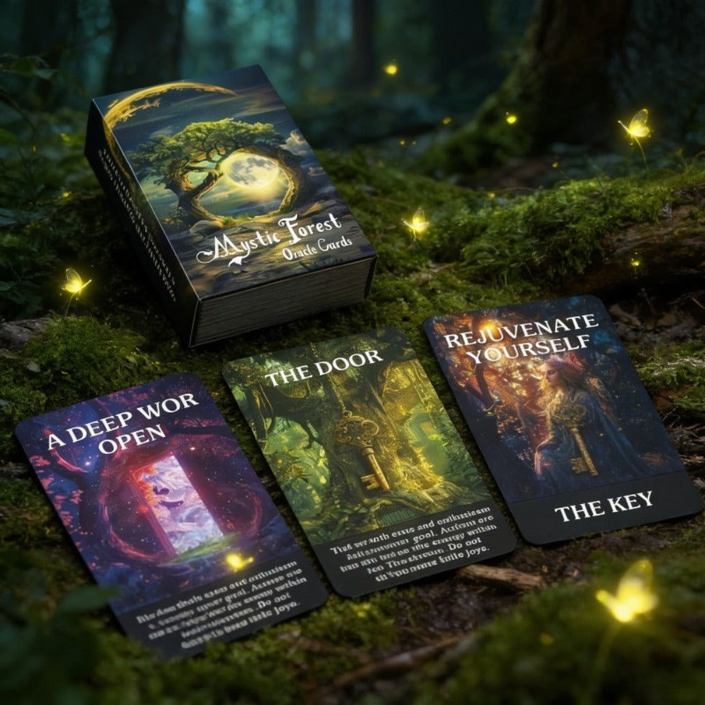 Magic Forest Oracle Cards Deck, Mystical Nature Divination Card Set for Beginners, Intuitive Guidance & Inspiration — image 1