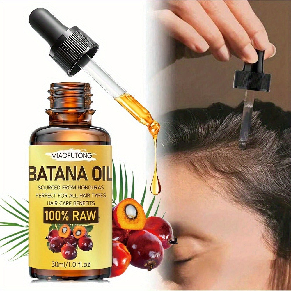 Batana Oil 30ml Cold-Pressed – Multi-Use Hair Growth & Scalp Strengthening Oil for Hair, Eyelashes & Eyebrows | Repairs Damag
