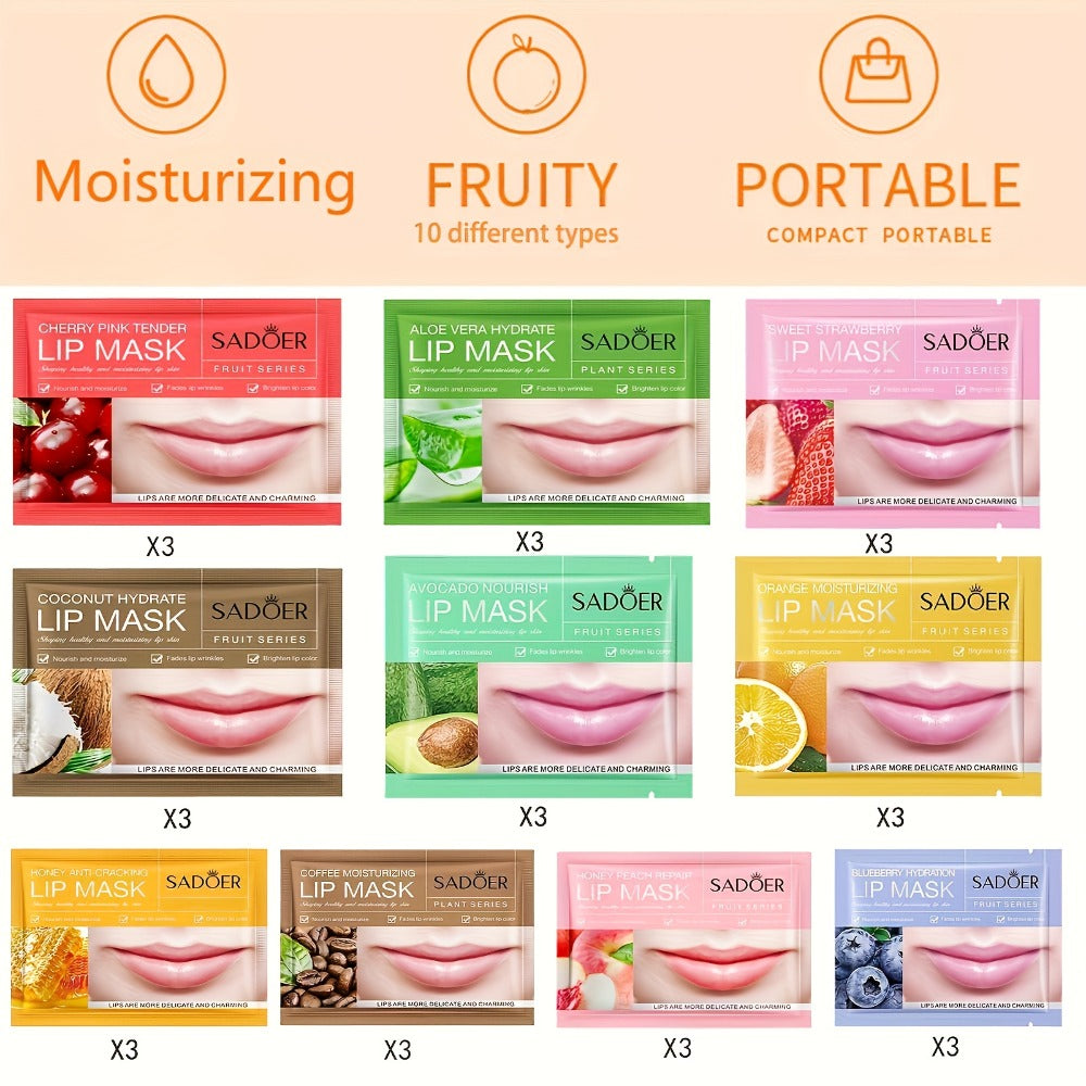 Lip & Under Eye Mask Travel Set 62 Pieces – Moisturizing Non-Greasy Lip Mask & Eye Patch Kit, Hydrating Autumn Winter Skincar