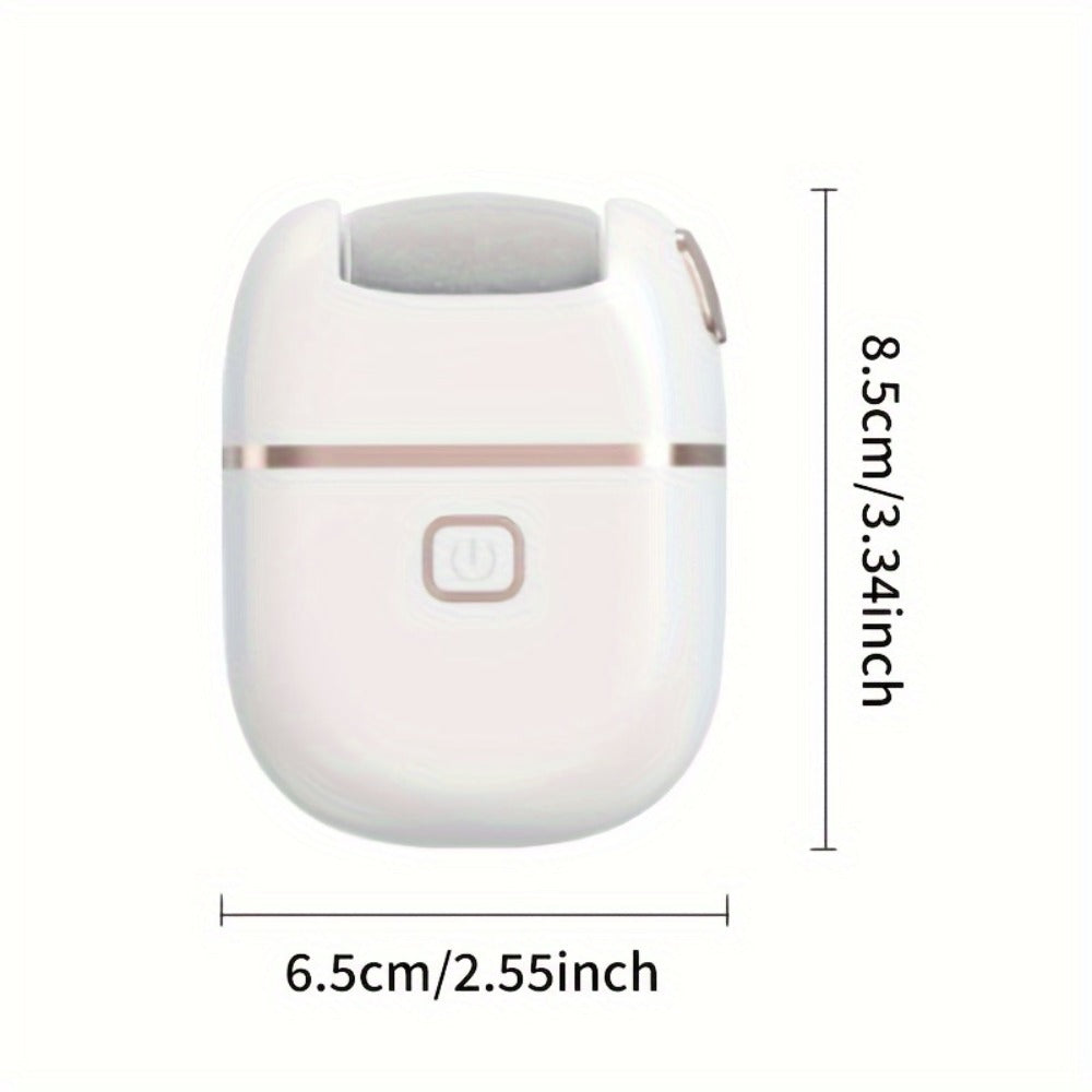 Rechargeable Electric Foot File with Two or Three Roller Heads in White Standard or Pink Upgraded Checkout — image 3