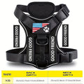 Five-Patch Dog Vest Harness in Black, Red, Rose Red, Grey or Green with XS-to-XL Sizes Pictured — image 3