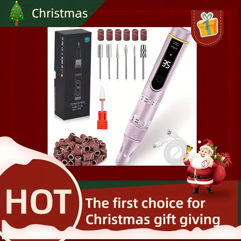 Cordless Nail Drill Kit 35000RPM Rechargeable Wireless Electric E-File, 108 Bits Professional Nail Drill — image 10
