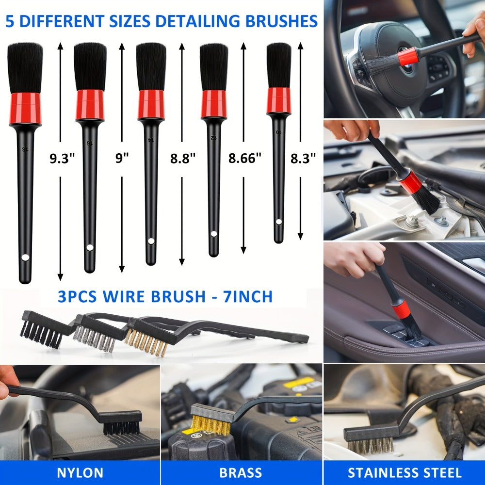 Car Cleaning Kit in 19 or 41-Piece Options with Brushes, Towels, Bucket and Selected Vacuum Tools — image 6