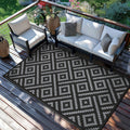 Outdoor Reversible Plastic Straw Rug for Patio Deck RV Camping – Waterproof UV-Resistant Lightweight Mat, Multiple Sizes & Co