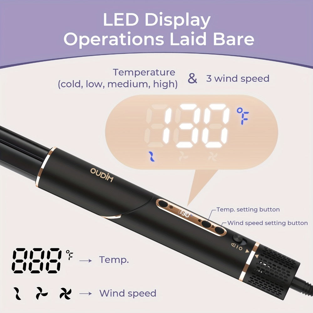 OUDIM 6-in-1 Hot Air Brush Hair Styling Tool with 110, 000 RPM Motor, Foldable Handle and Storage Bag — image 9