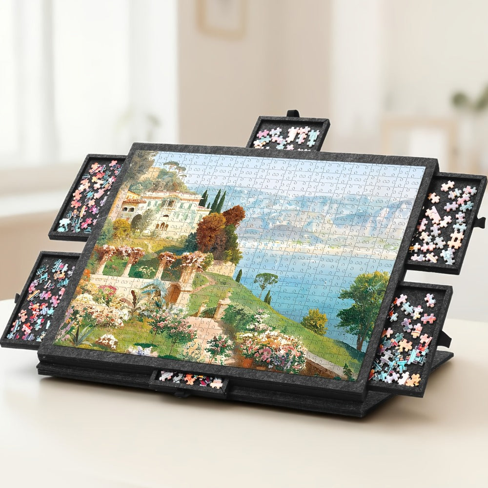 Puzzle Mat for 1000 and 1500 Piece Jigsaw Puzzles in an Extra Large Foldaway Felt Roll-Up Design — image 4