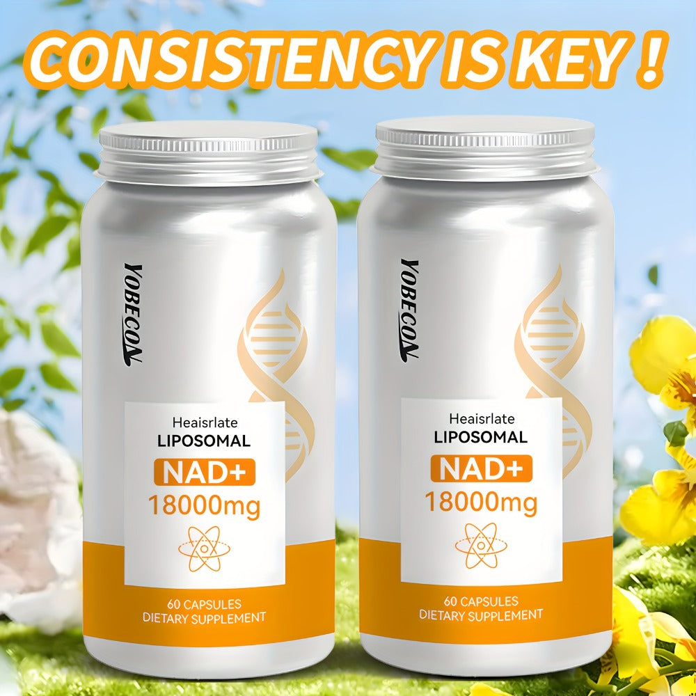 NAD+ Booster Liposomal 18000mg with Quercetin, Trans-Resveratrol & D-Ribose for Energy, Focus, Anti-Ageing & Antioxidant Supp