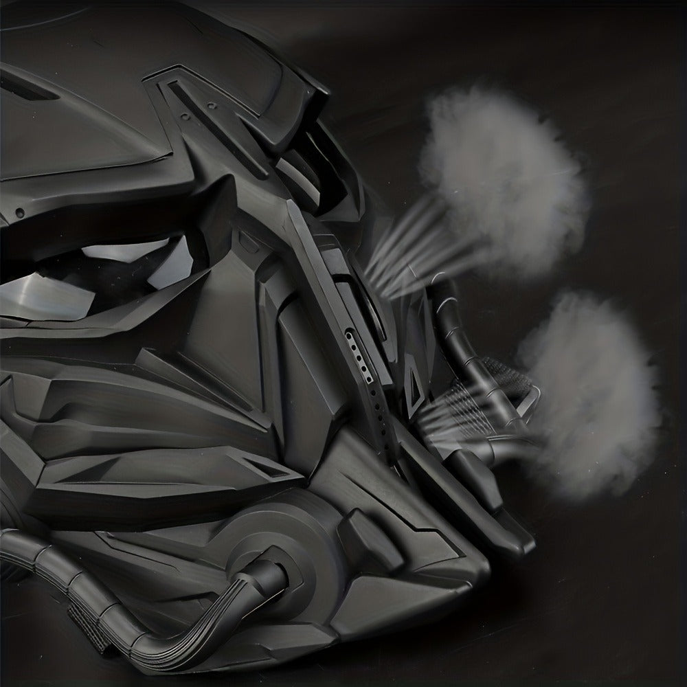Silver-Plated Mechanical Costume Mask with Full-Face Sci-Fi Design and Sculpted Black Interior — image 10