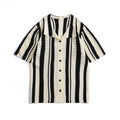 Empty Polo Collar Stripes Shirt