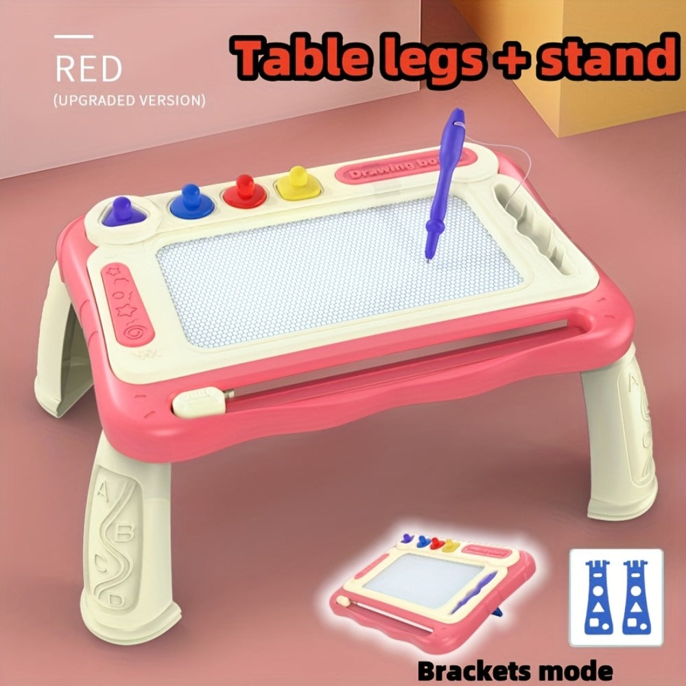 Kids Drawing Board Easel Upgraded with 4 Stamps & Paintbrush with the Listed Color, Size or Set Options for Everyday Use — im