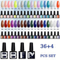Gel Nail Polish 40-Piece Kit with 36 Colors, Base Coat, Glossy and Matte Top Coats, Glitter Shades and UV Cure — image 13