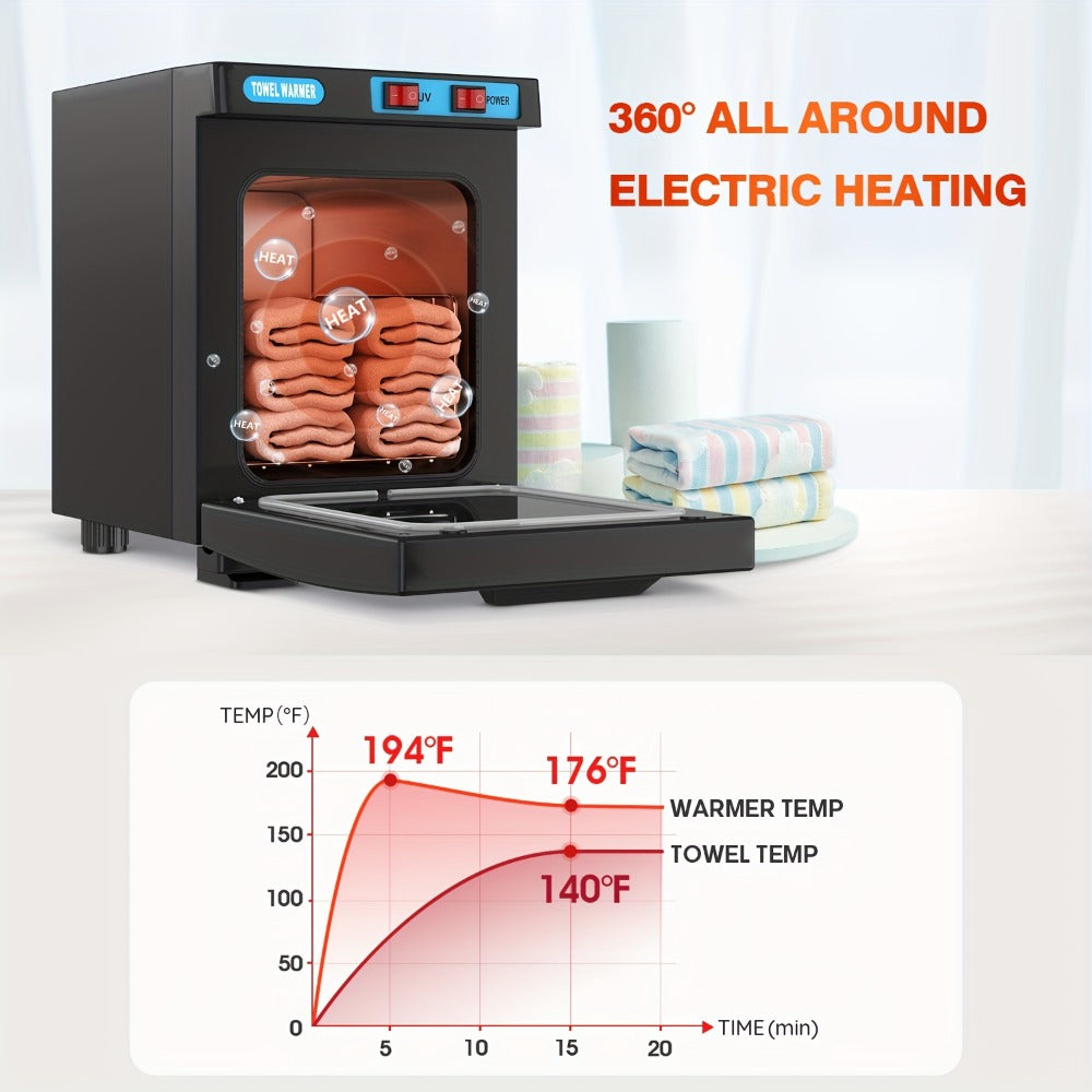 Hot Towel Warmer with Cabinet 1.32 Gal 2-in-1 Heating and UV for Salon — image 5