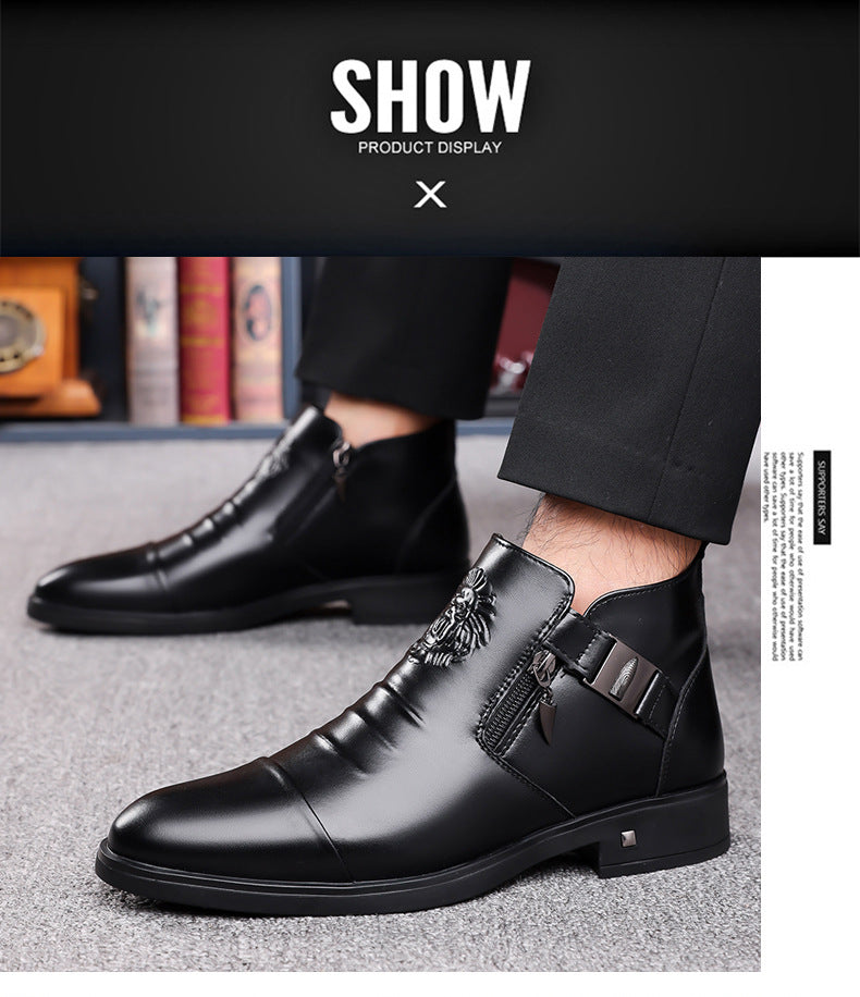Trendy Retro Wide-fit Ankle Boots With Side Chains