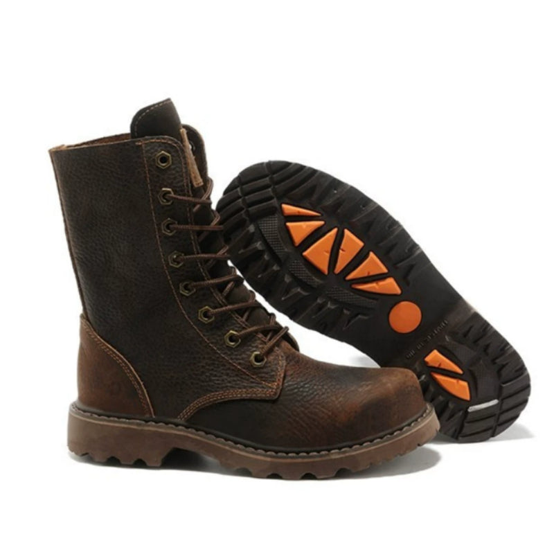 Casual Men's Martin Boots With A Chunky Toe And High-top Design