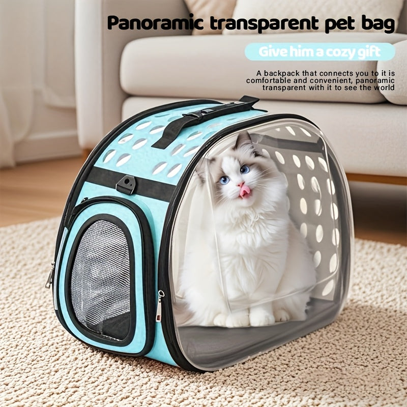 Clear-Panel Pet Carrier Backpack with Ventilation Holes, Mesh Sections and Small or Large Sizes in Four Colors — image 8