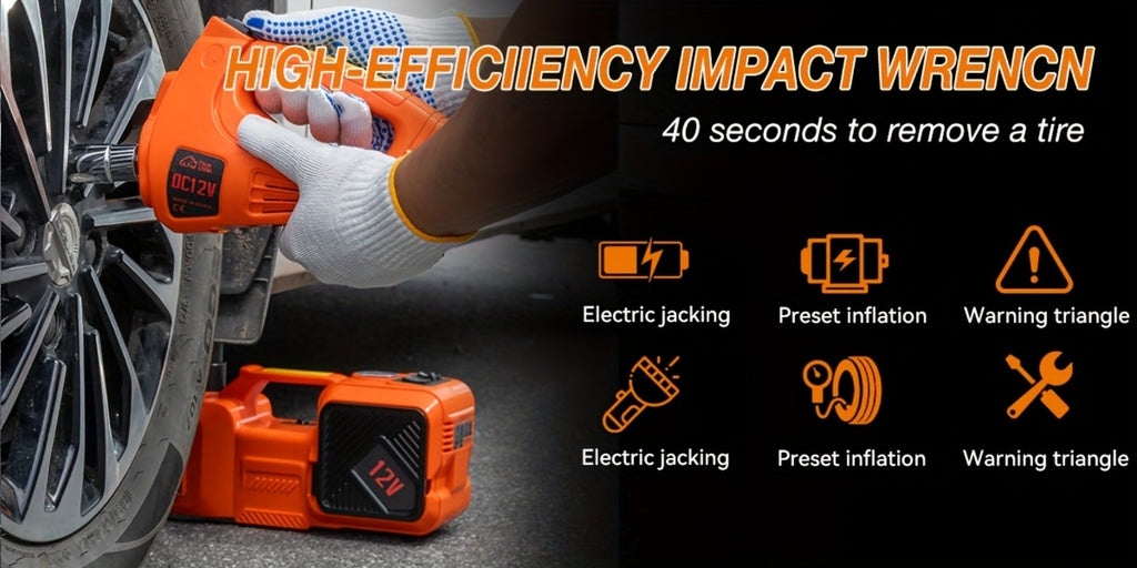 5 Ton Electric Hydraulic Car Jack with Built-in Air Pump – Portable Car Lift for SUV MPV Truck, Tire Replacement & Emergency 