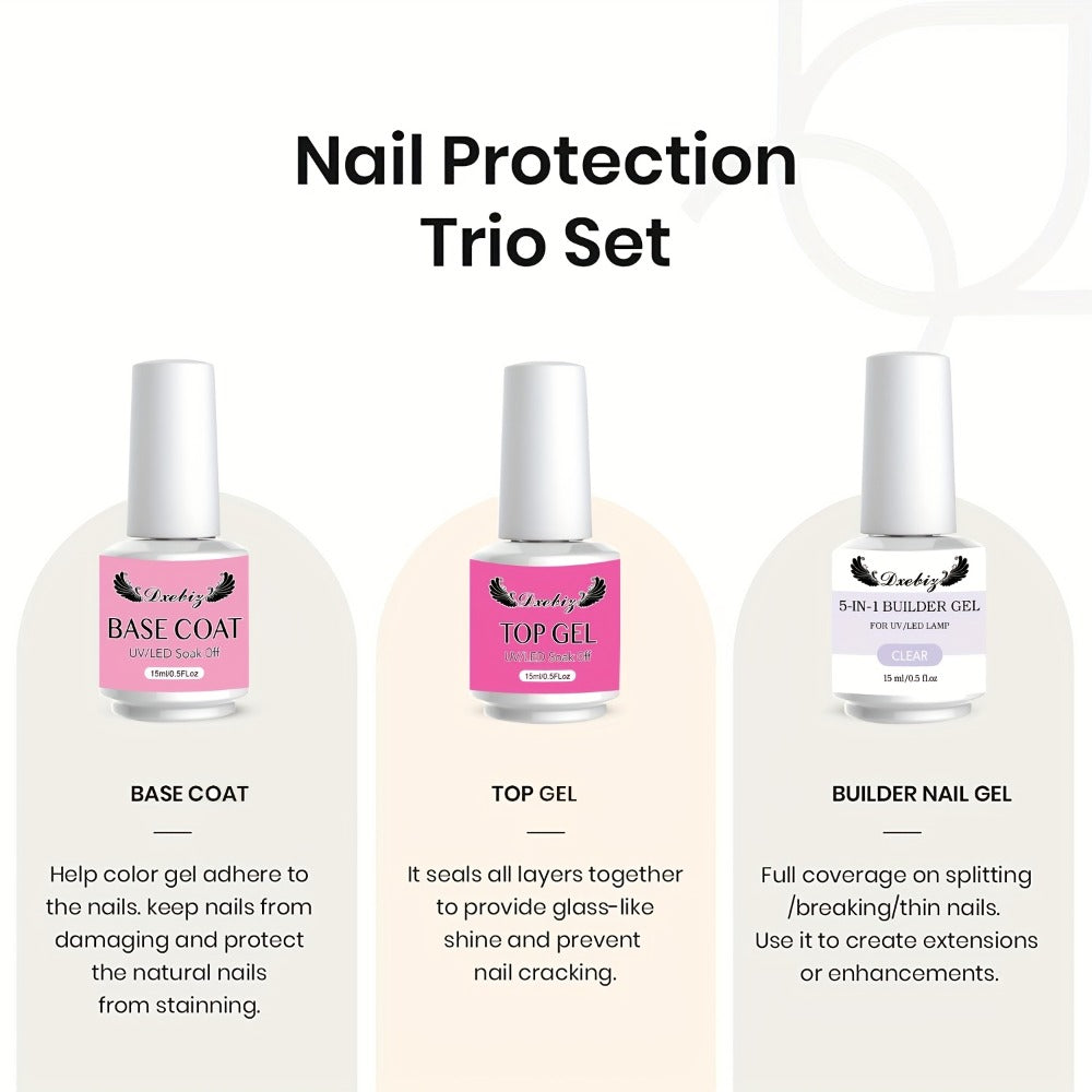 Builder Gel Nail Kit with 5-in-1 Clear Nail Extension Gel Set — image 3