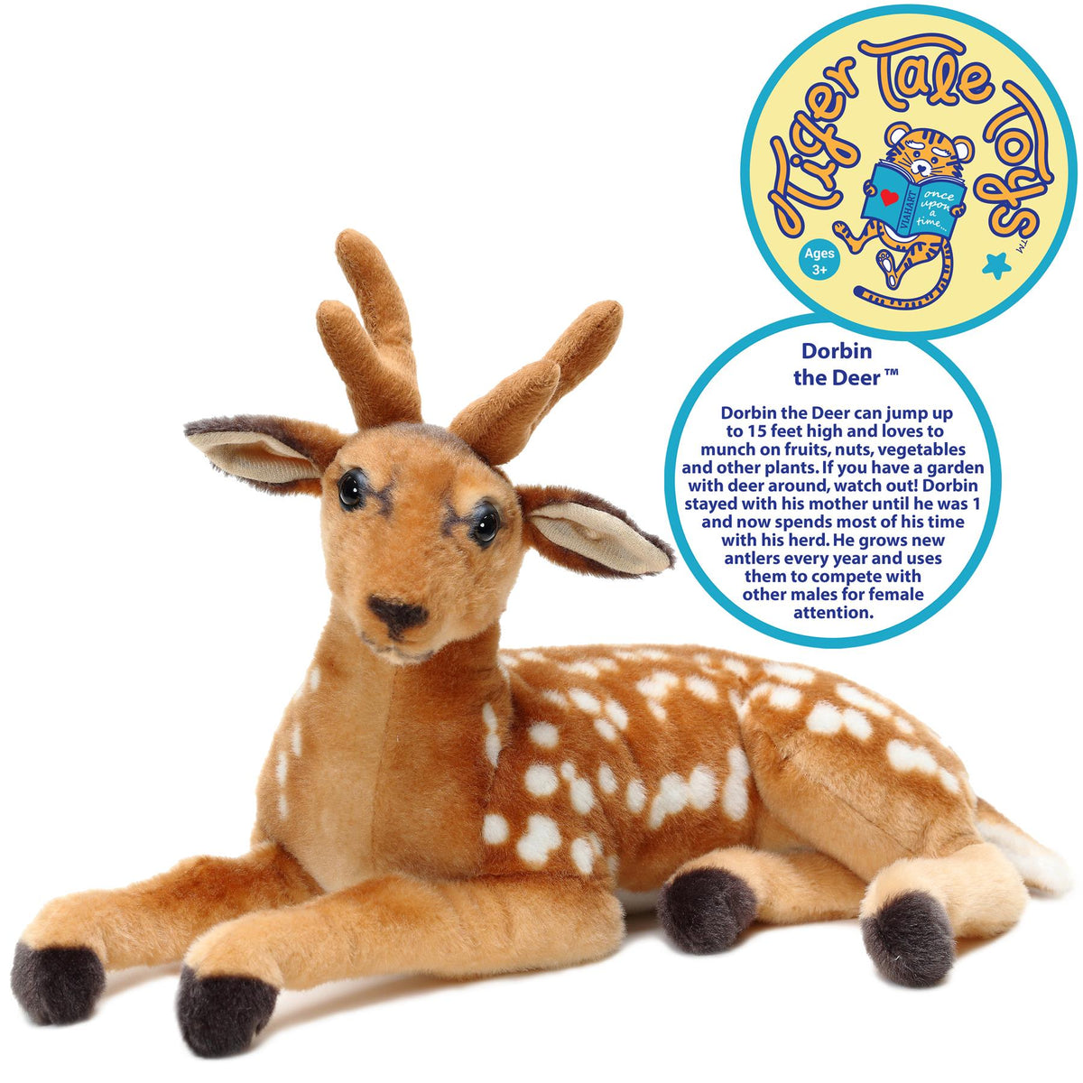 Large Deer Stuffed Animal Plush 21 Inch, Dorbin the Deer Realistic Woodland Plush Toy by Viahart — image 2