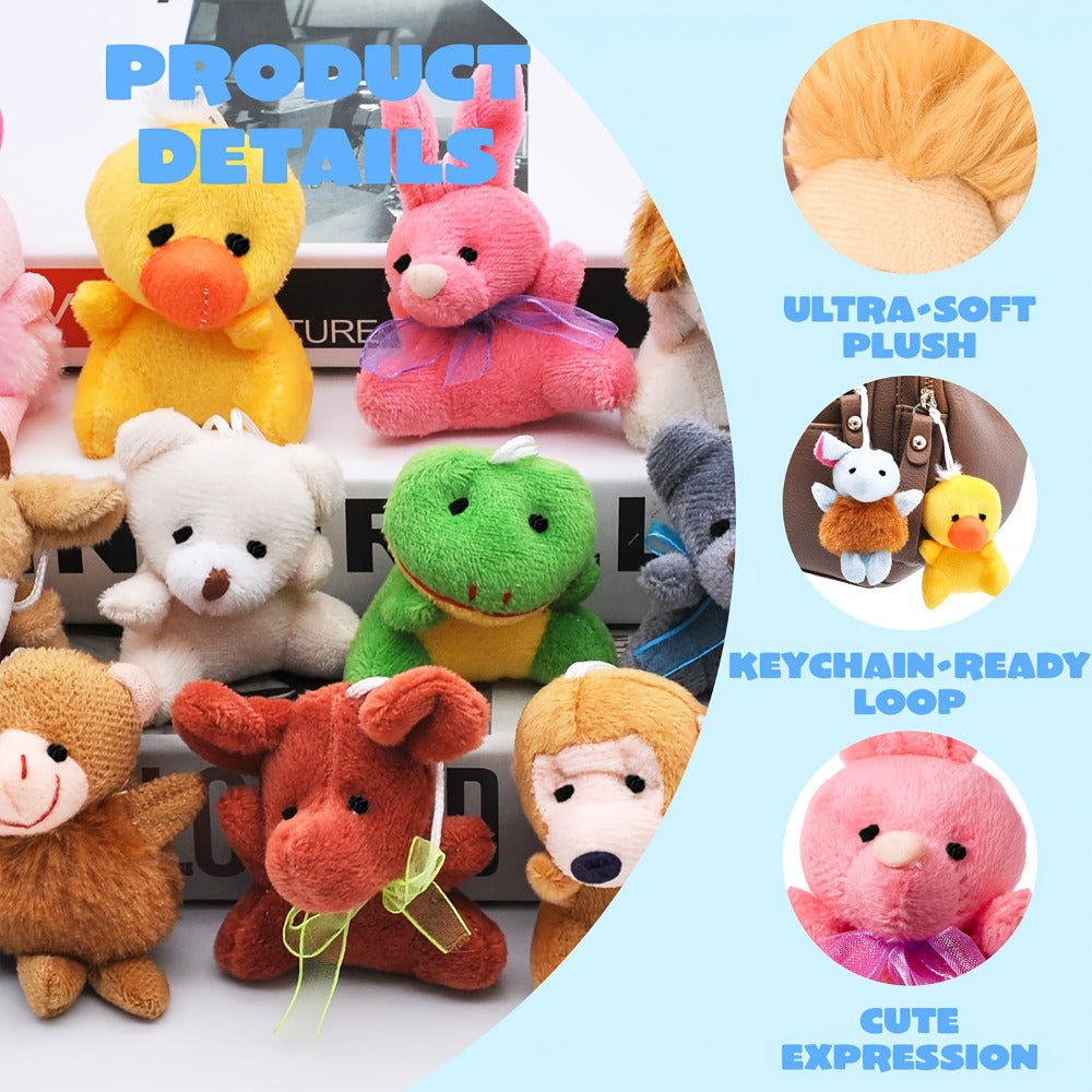 24-Piece Mini Plush Animal Keychain Set with 2.4–3.2 Inch Assorted Figures and Hanging Loops — image 7