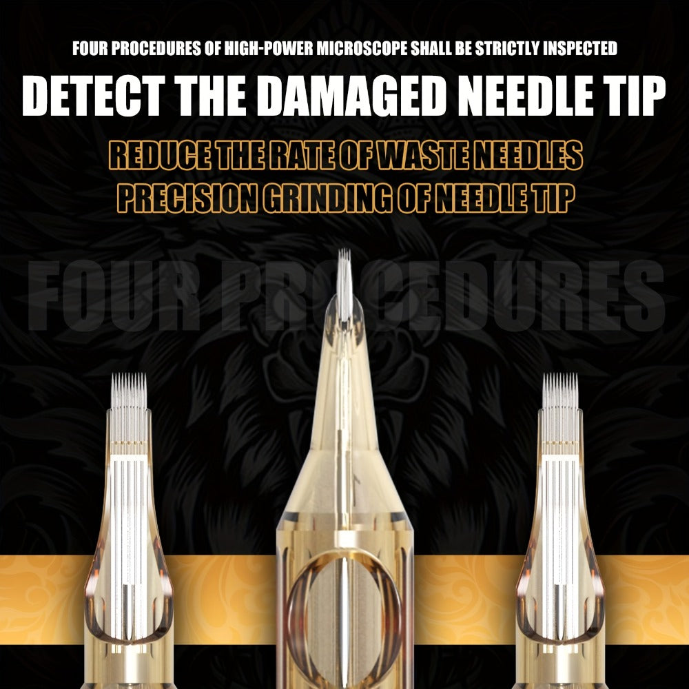 Ambition Tattoo Cartridge Needles 20pcs Professional RL RS RM Sizes with Safety Membrane for Temporary Body Art, Festivals an