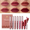 Liquid Matte Lipstick Set 6 Pcs Nude Shades Waterproof High Pigment Velvet Smudge Proof Lip, for Makeup, Travel and Everyday 
