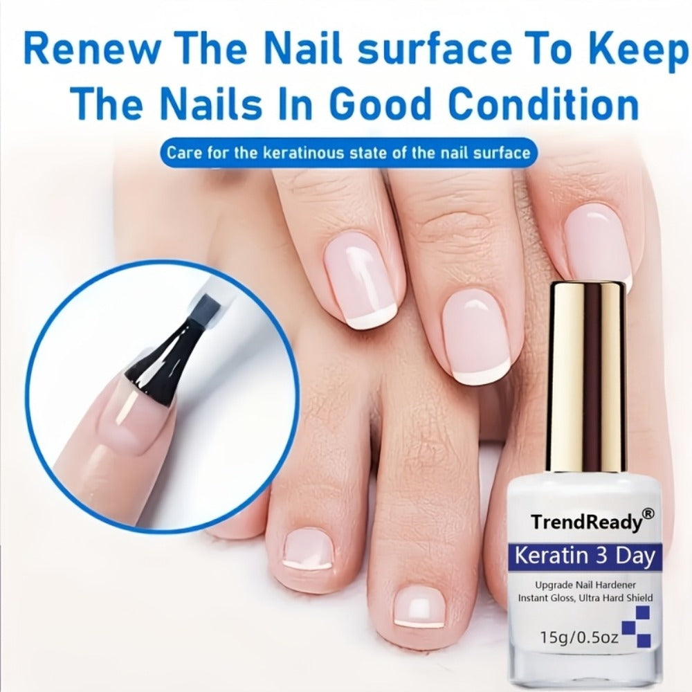 Nail Hardener for Weak Brittle Splitting Nails 2 Pack – Fast Drying White Nail Strengthener with Vitamin E — image 6