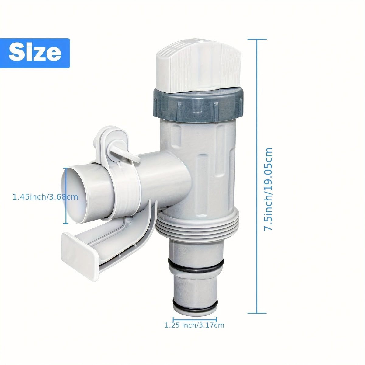 Pool Plunger Valve with Holder for Garden, Patio and Yard Use, with the Listed Configuration — image 3