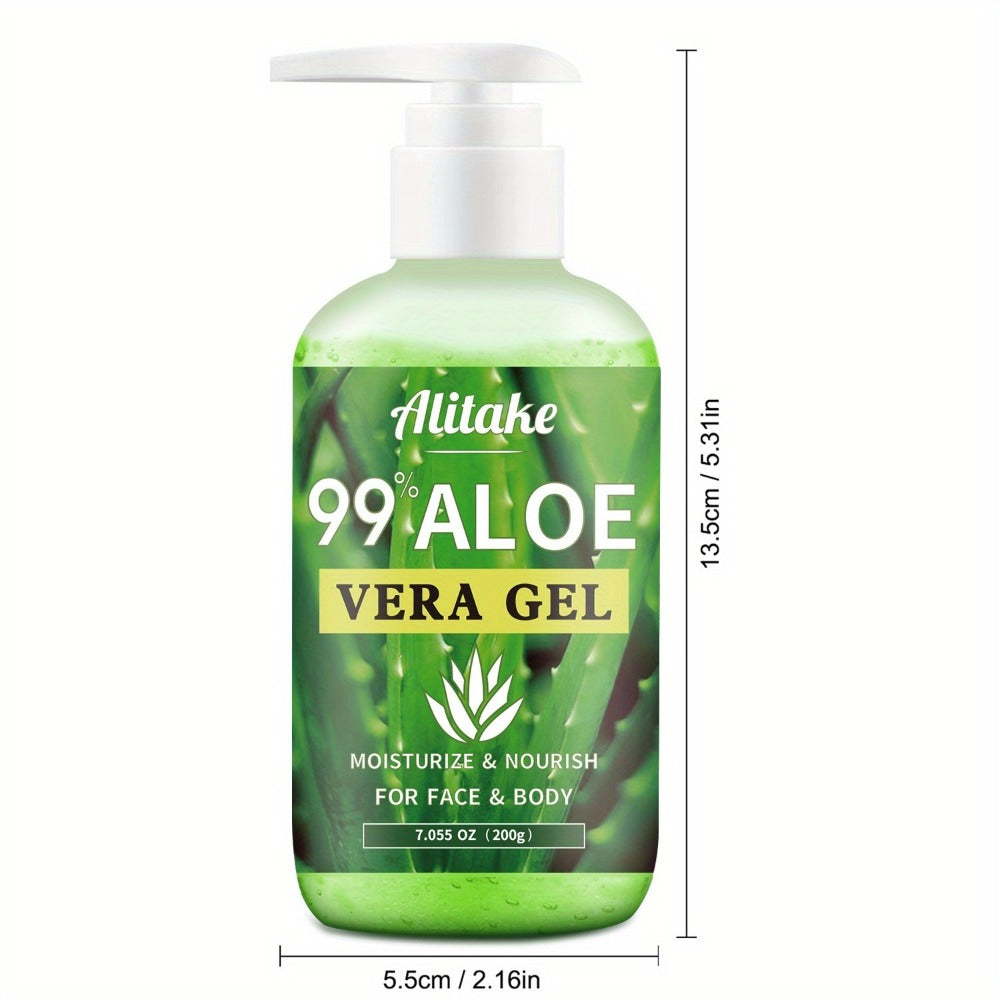 99% Pure Aloe Vera Gel 200ml / 7oz Fresh-Harvested Within 12 Hours for Bath Time, Home Spa and Personal Care — image 4