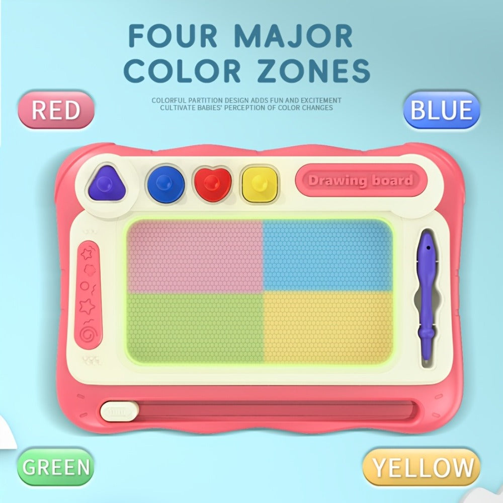 Kids Drawing Board Easel Upgraded with 4 Stamps & Paintbrush with the Listed Color, Size or Set Options for Everyday Use — im