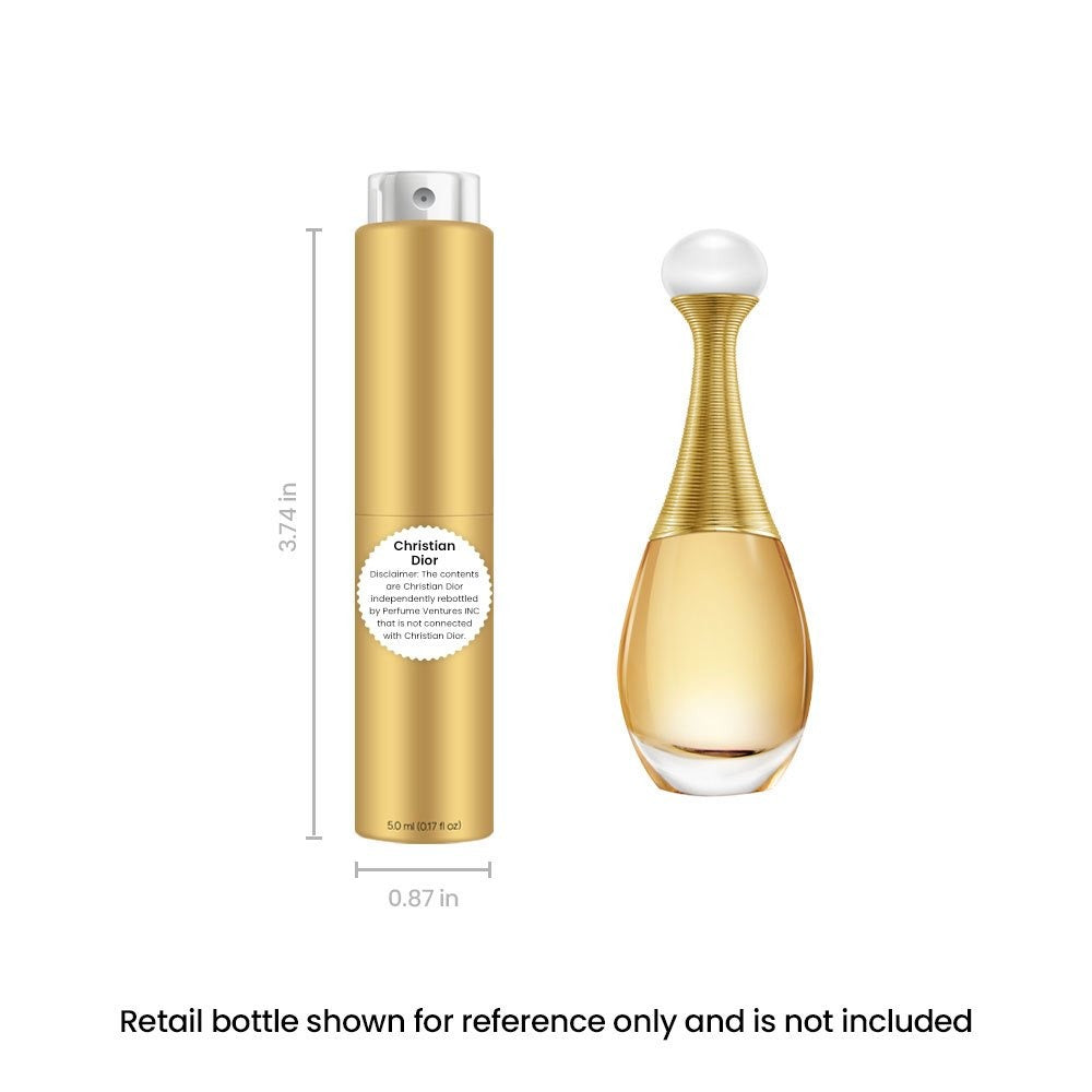 Eau de Parfum Dior J'adore 5ml Travel Spray in Slim Gold Atomizer for Portable Fragrance Carry — image 1