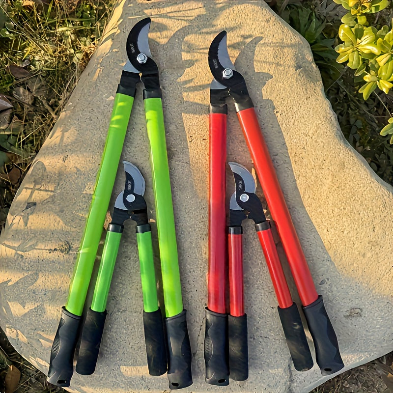 Long-Handle Bypass Loppers in Red or Green with Black Foam Grips and H or L Checkout Options — image 2