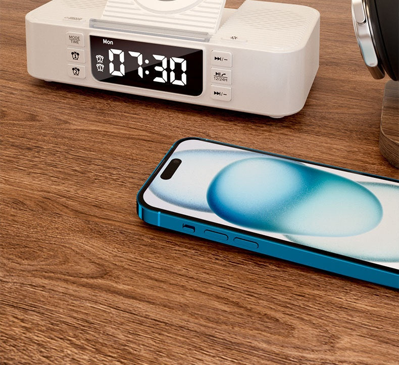 New Wireless Charging Ambient Night Light With Dual Bluetooth Speakers