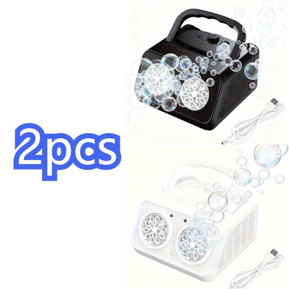 Dual-Wheel Bubble Machine with White Single-Unit or Black and Light White Two-Unit Bundle Labels — image 6