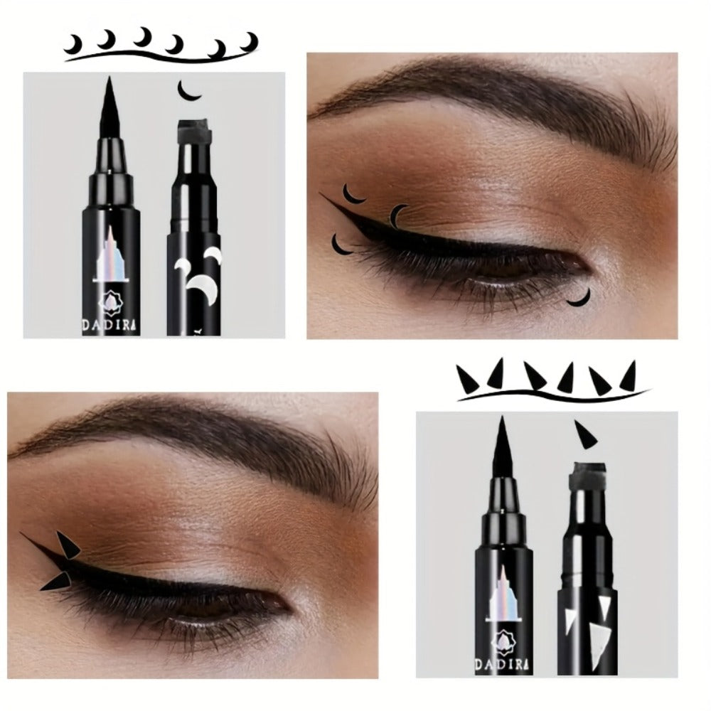 Waterproof Eyeliner Pen Set 6pcs Double-Ended Liquid Eyeliner Kit, Smudge-Proof, Oil-Proof, Precision Eye Liner Pencil for Wo