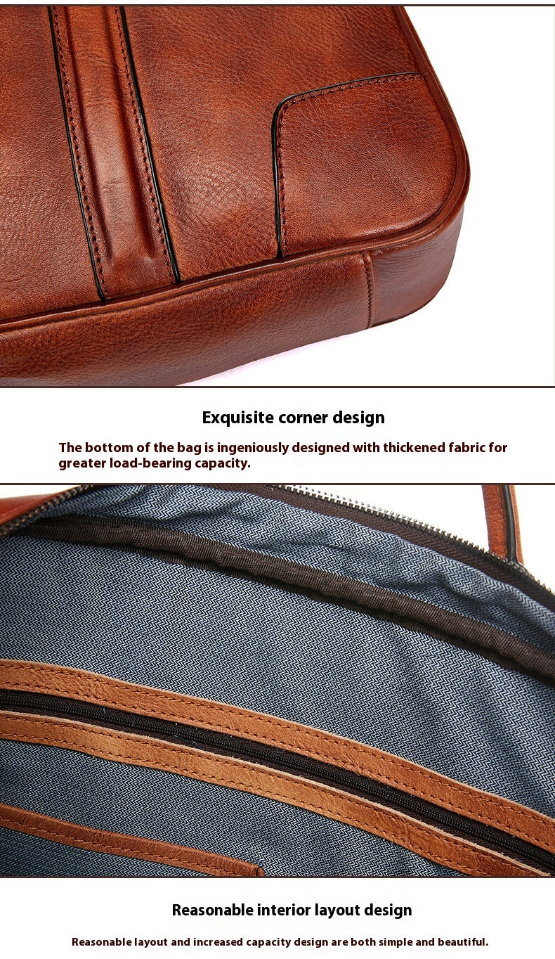 Skeleton-skin Genuine Leather High-grade Briefcase