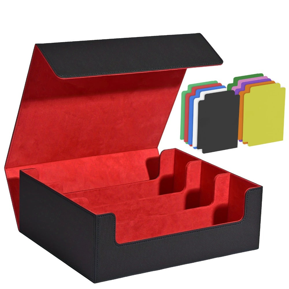 Trading Card Storage Box 1800+ Cards with 10 Dividers – Large Deck Case for Pokemon TCG, MTG Commander, Sports Cards – Multip