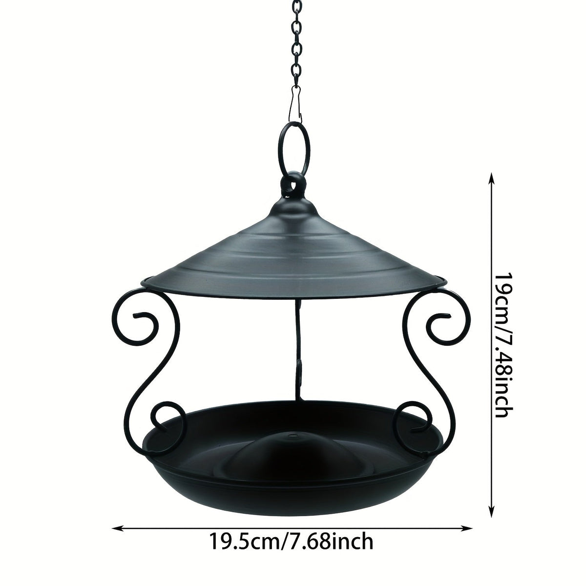Bird Feeder, Hanging Metal Outdoor Garden Yard Decor Bird Lover Gift for Garden, Yard and Pest Management — image 3
