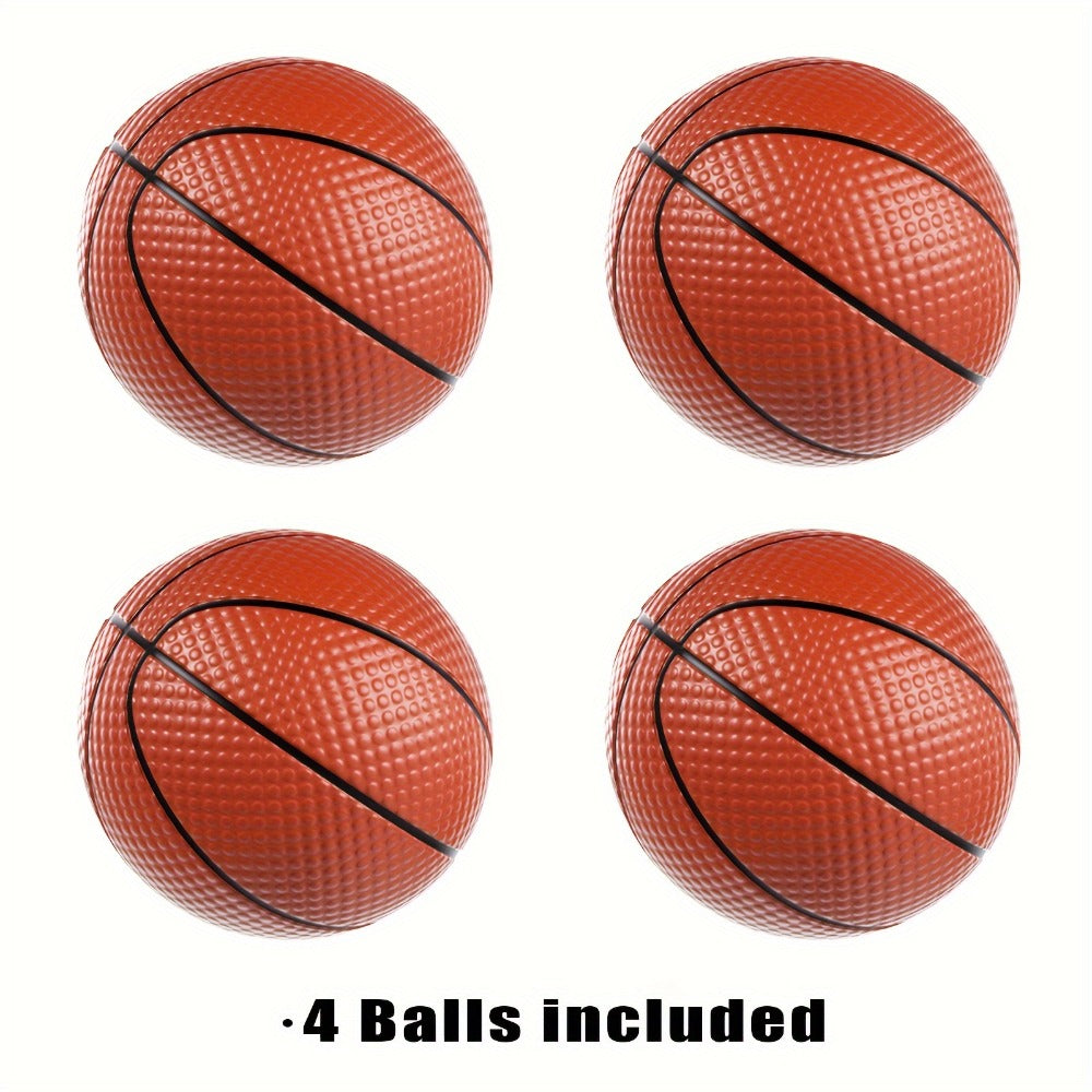 Over Door Basketball Hoop with LED Lights & Electronic Scoreboard, Mini Hoop Set with 4 Balls for Kids Teens Adults — image 2