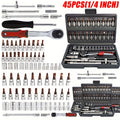 Emergency Vehicle Repair Tool Kit 45 to 171-Piece – Multi-Function Combination Wrench Set for Car, Bicycle & Motorcycle Outdo