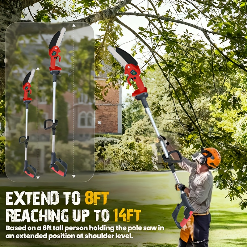 Cordless 3-in-1 Pole Saw, Mini Chainsaw and Blower Set in Yellow, Red-Black or Black Packages — image 7