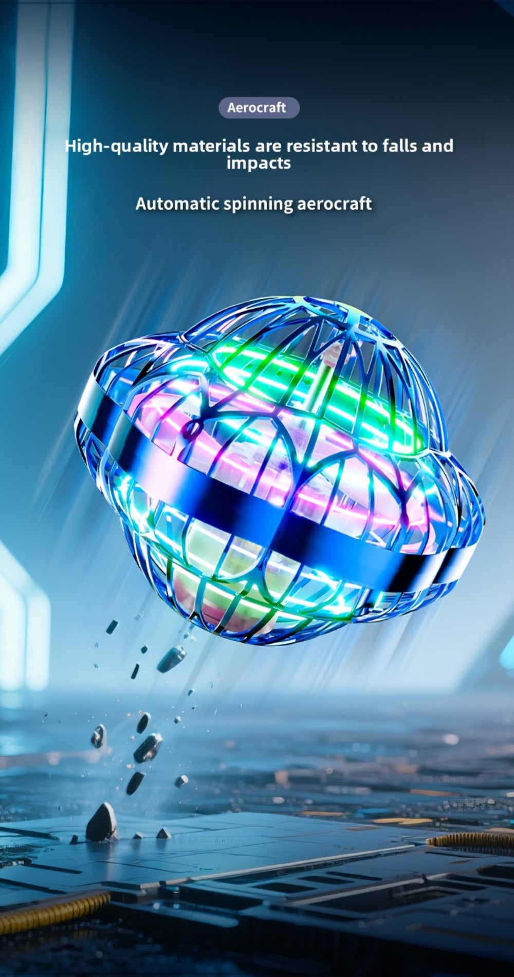 UFO Flying Ball Toy Smart Sensor Hovering Drone Hexagonal Spinning Saucer with the Listed Color, Size or Set Options for Ever