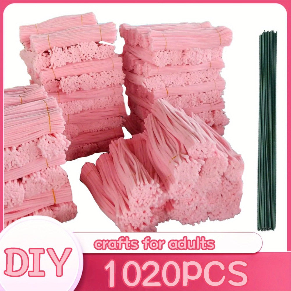 Pipe Cleaners 1020pcs Chenille Stems 20 Colors, Upgraded Thick Fuzzy Sticks with Patterned Rods for Kids Adults Teachers — im
