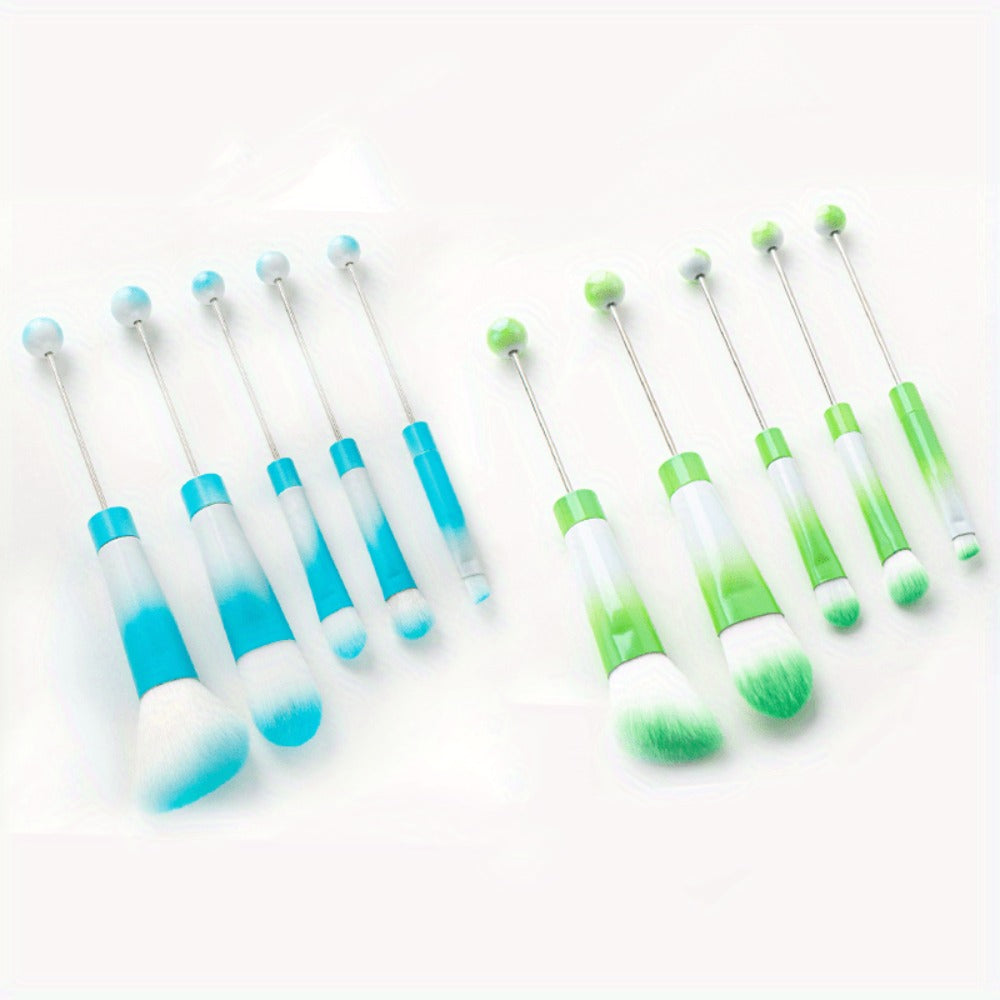 Makeup Brush Set, 10-Piece Bead-Ready ABS Handle Collection with Polyester Bristles and Eleven Color Options — image 10