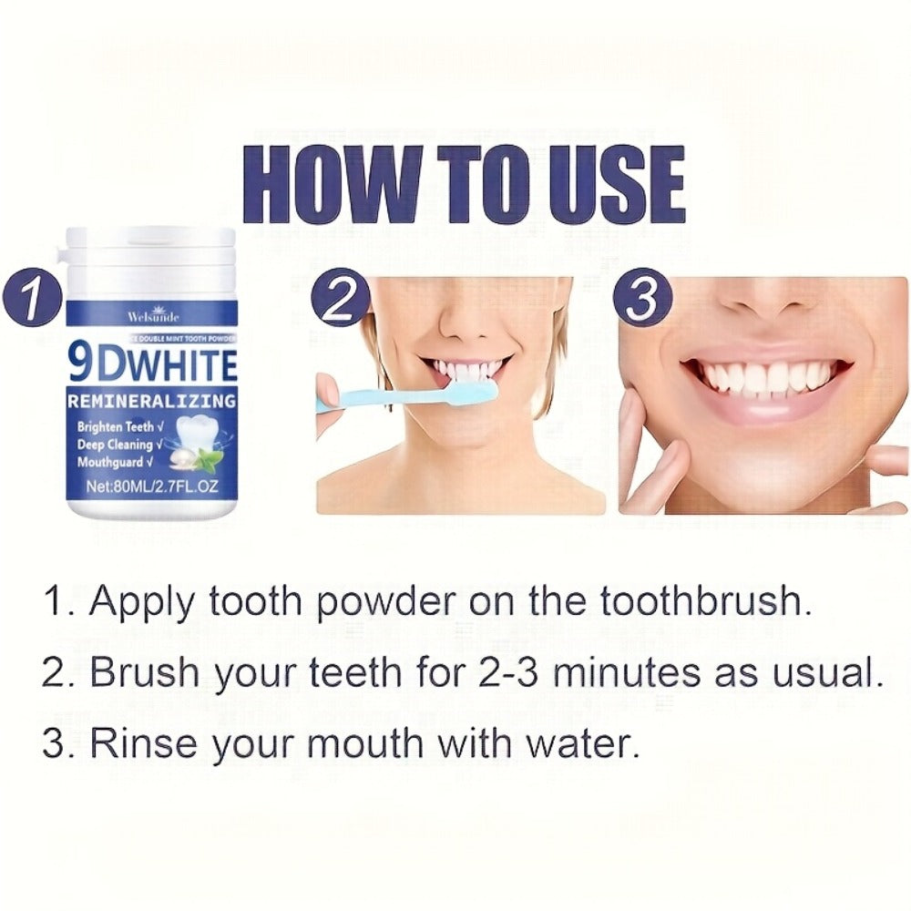 Hydroxyapatite Tooth Powder 3-Pack Remineralizing Whitening Deep Cleaning Mint Fresh Breath Enamel Oral Care — image 10