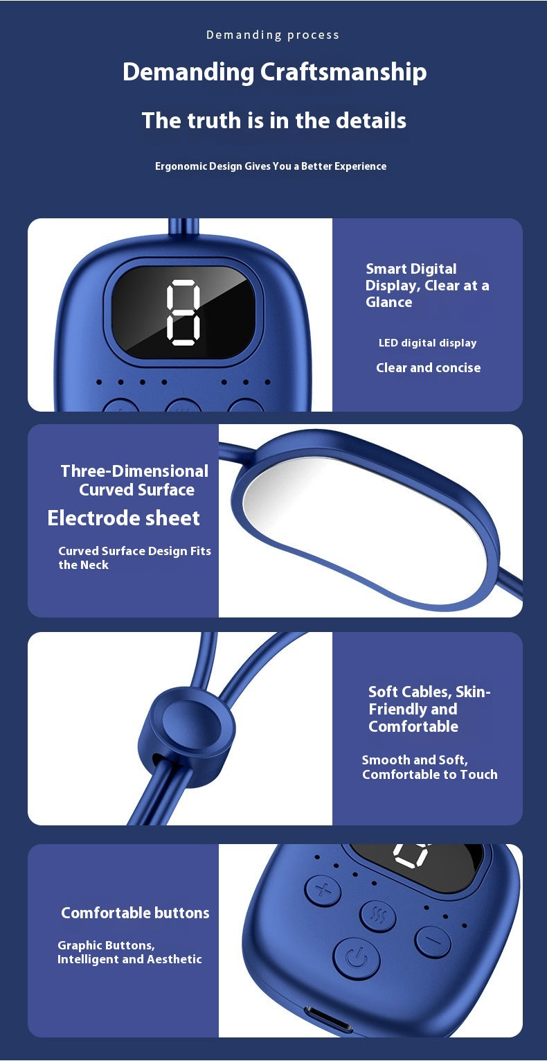 Pendant Neck Mini Neck Double Pulse Massager