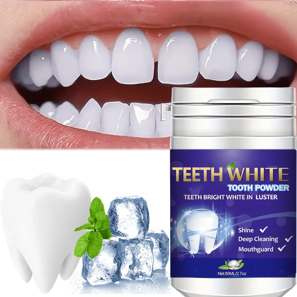 Baking Soda Tooth Powder with Honeysuckle & Mint Extract, Natural Teeth Whitening, Stain Removal & Fresh — image 9