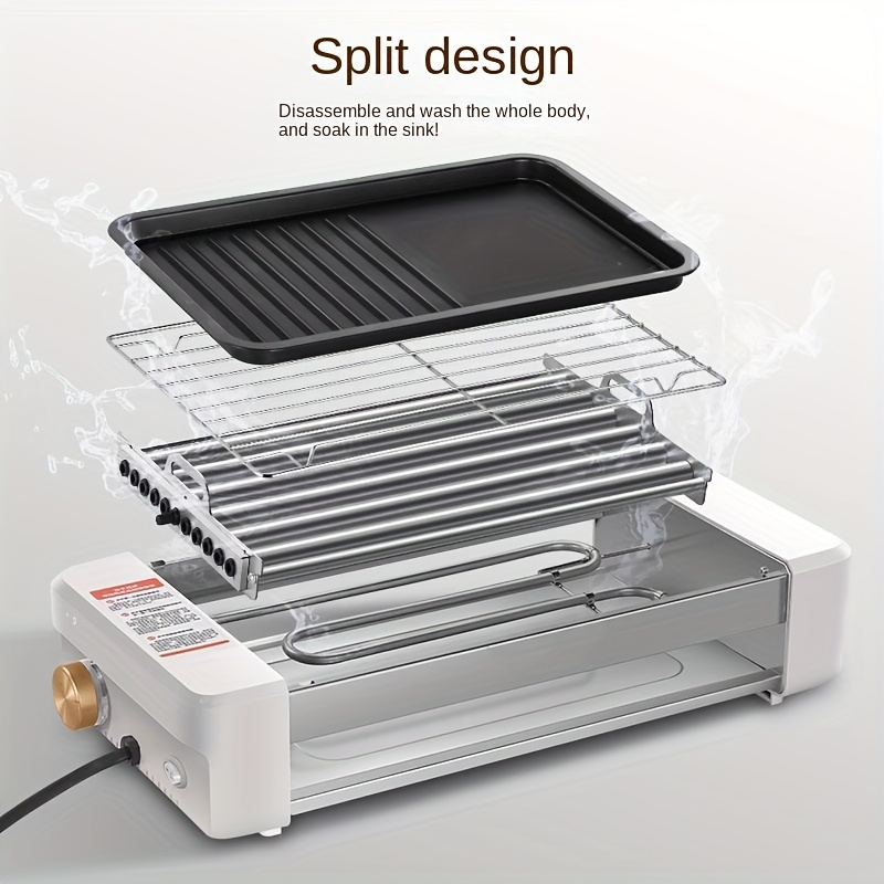 Sausage Grill 4-in-1 Multifunctional Electric Hot Dog Roller, Non-Stick Countertop Cooker with Adjustable Temperature — image